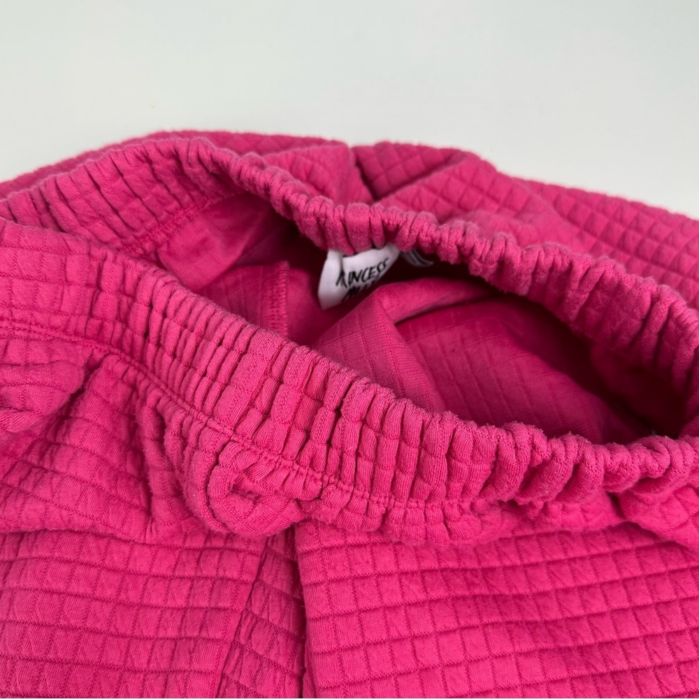 Princess Polly Arabella Jogger Pink Sweatpants Size 8 Bubble Waffle Square - Picture 6 of 11